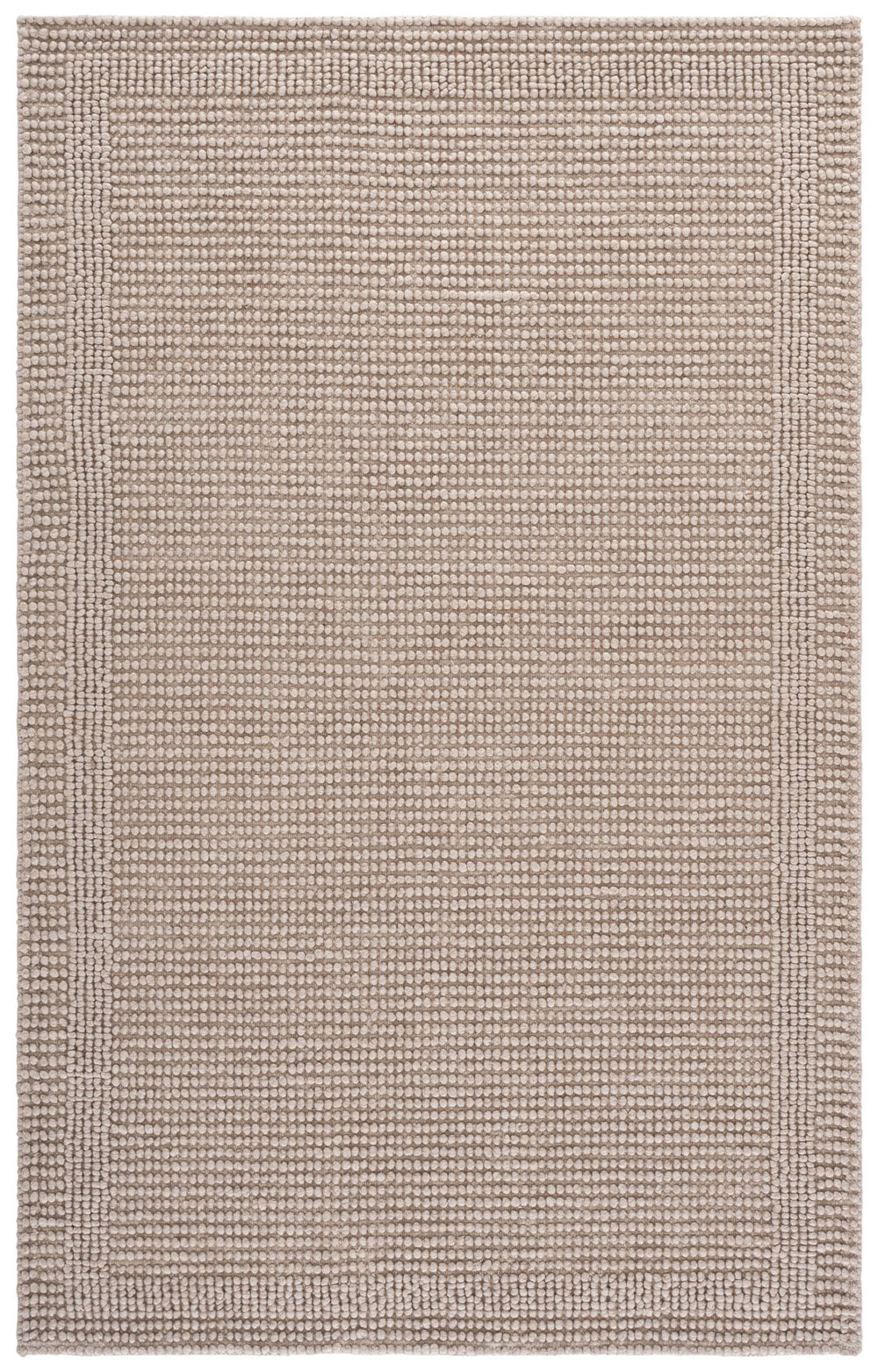 Safavieh Natura Hand-Woven Beige Area Rug — Minimalist Wool Blend, Low-Pile Texture For Cozy Modern Homes 6'-0" x 6'-0" NAT142B-6SQ