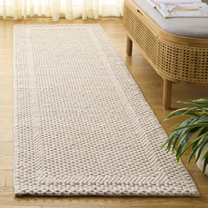 Safavieh Natura Ivory Hand-Woven Area Rug — Scandinavian Minimalist Wool Blend, Low-Profile Durability And Softness 4'-0" x 6'-0" NAT143A-4