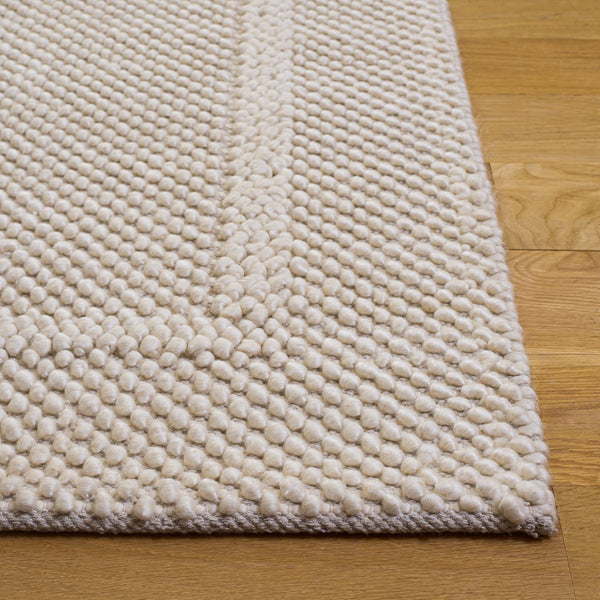 Safavieh Natura Ivory Hand-Woven Area Rug — Scandinavian Minimalist Wool Blend, Low-Profile Durability And Softness 4'-0" x 6'-0" NAT143A-4