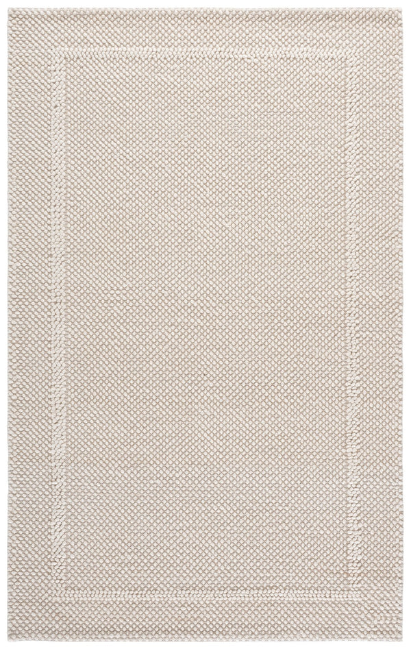Safavieh Natura Ivory Hand-Woven Area Rug — Scandinavian Minimalist Wool Blend, Low-Profile Durability And Softness 4'-0" x 6'-0" NAT143A-4