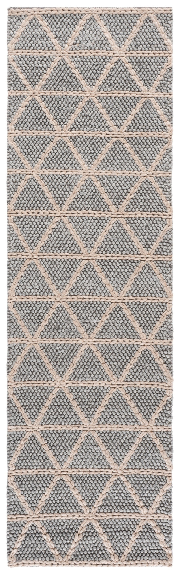 Safavieh Natura Hand-Woven Grey Beige Area Rug — Low-Profile 1/4" Pile, Wool Blend Texture For Modern Homes 9'-0" x 12'-0" NAT144F-9