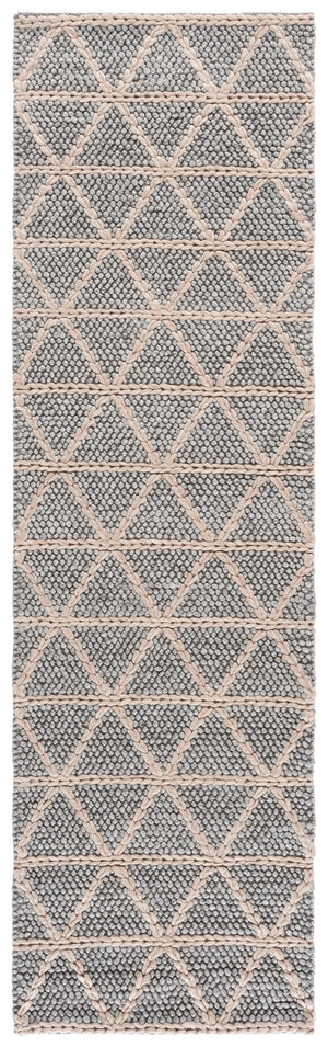 Safavieh Natura Hand-Woven Grey-Beige Runner — Low-Profile Wool Blend For Hallways, Entryways & Sofas (8Ft) 2'-3" x 8'-0" NAT144F-28