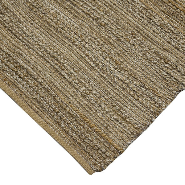 Amer Rugs Naturals Farmhouse Striped Flat-weave Area Rug - Hand-woven Jute & Cotton For Eco-friendly Decor Brown Jute, Cotton Nat20305