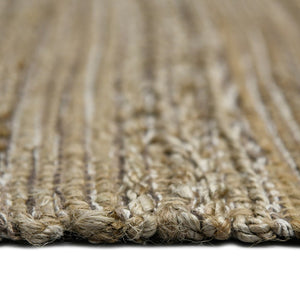 Amer Rugs Naturals Farmhouse Striped Flat-weave Area Rug - Hand-woven Jute & Cotton For Eco-friendly Decor Brown Jute, Cotton Nat20305