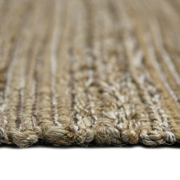 Amer Rugs Naturals Farmhouse Striped Flat-weave Area Rug - Hand-woven Jute & Cotton For Eco-friendly Decor Brown Jute, Cotton Nat20305