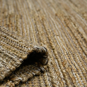 Amer Rugs Naturals Farmhouse Striped Flat-weave Area Rug - Hand-woven Jute & Cotton For Eco-friendly Decor Brown Jute, Cotton Nat20305