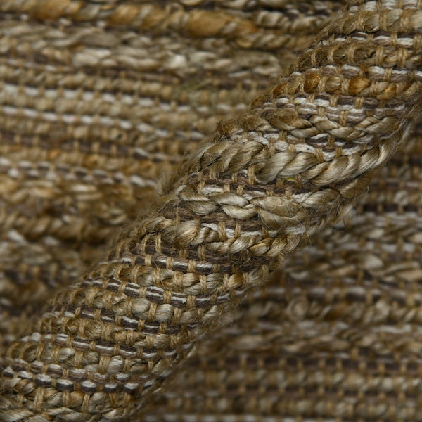 Amer Rugs Naturals Farmhouse Striped Flat-weave Area Rug - Hand-woven Jute & Cotton For Eco-friendly Decor Brown Jute, Cotton Nat20305