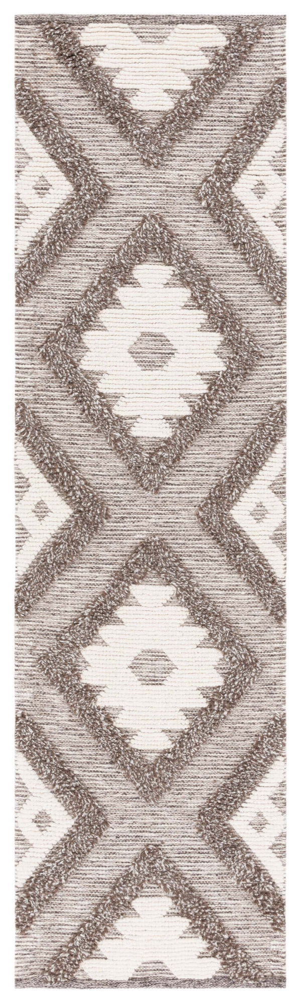 Safavieh Natura 203 Hand Woven Bohemian Rug Dark Grey / Ivory 8' x 10'
