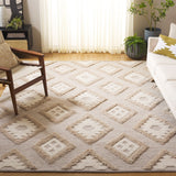 Safavieh Natura 203 NAT203 Hand Woven Bohemian Rug Brown / Ivory NAT203Z-5