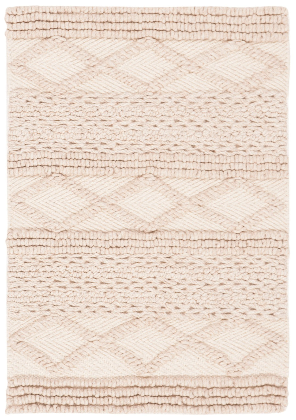 Safavieh Natura Hand Woven Wool And Cotton Rug - Minimalist Scandinavian Style For Elegant Home Spaces Beige 80% Wool And 20% Cotton Nat217a-210