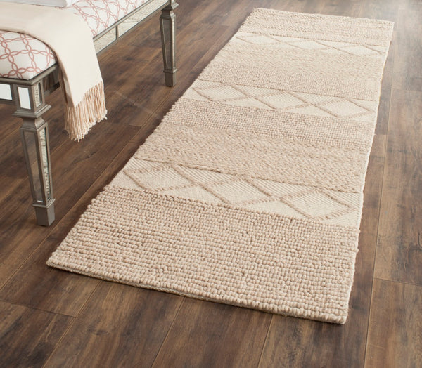 Safavieh Natura Hand Woven Wool And Cotton Rug - Minimalist Scandinavian Style For Elegant Home Spaces Beige 80% Wool And 20% Cotton Nat217a-210