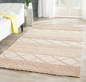 Safavieh Natura Hand Woven Wool And Cotton Rug - Minimalist Scandinavian Style For Elegant Home Spaces Beige 80% Wool And 20% Cotton Nat217a-210