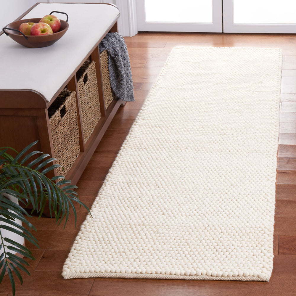 Safavieh Natura Handwoven Ivory Wool Area Rug 12'X12' Square — Plush 3/4" Pile, Minimalist Scandinavian Look 9'-0" x 9'-0" NAT220A-9R