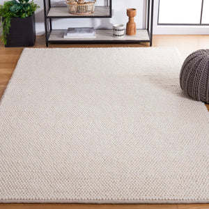 Safavieh Natura Handwoven Ivory Wool Area Rug 12'X12' Square — Plush 3/4" Pile, Minimalist Scandinavian Look 9'-0" x 9'-0" NAT220A-9R