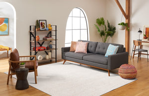 Safavieh Natura 220 Hand Woven Wool and Cotton Contemporary Rug Ivory NAT220A-4SQ