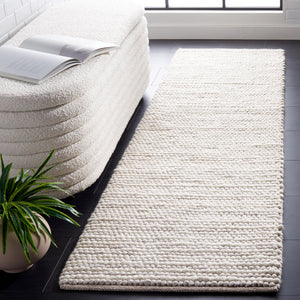 Safavieh Natura Handwoven 8X10 Ivory Beige Wool-Cotton Rug – Scandinavian Texture, Durable, Soft 3/4" Pile 6'-0" x 8'-0" NAT220B-68