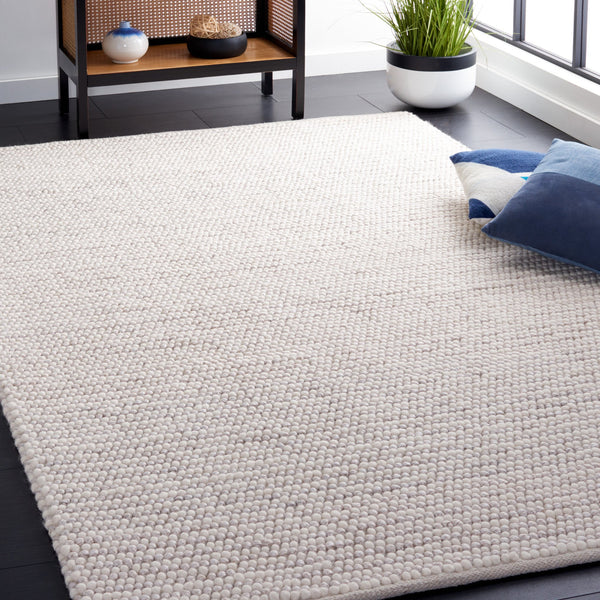 Safavieh Natura Handwoven 8X10 Ivory Beige Wool-Cotton Rug – Scandinavian Texture, Durable, Soft 3/4" Pile 6'-0" x 8'-0" NAT220B-68
