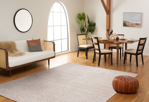 Safavieh Natura 220 Hand Woven Wool and Cotton Contemporary Rug Ivory / Beige NAT220B-4SQ