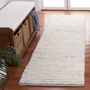 Safavieh Natura Hand-Woven Wool-Cotton Rug 8'X10' Ivory Light Grey — Plush 3/4" Scandinavian Minimalist Luxury NAT220G-68