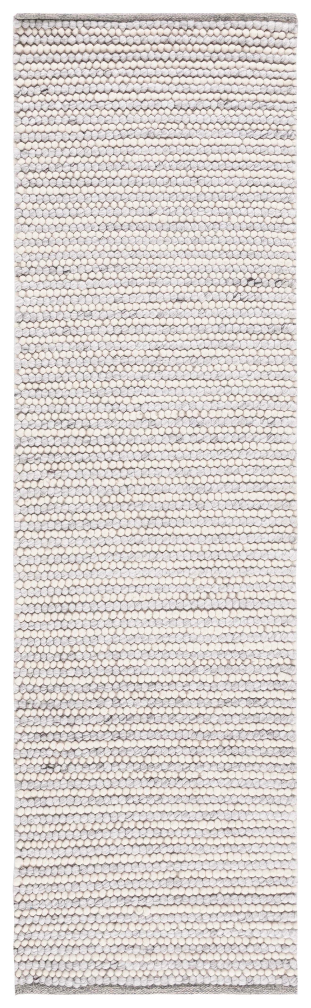 Safavieh Natura Hand-Woven Wool-Cotton Rug 8'X10' Ivory Light Grey — Plush 3/4" Scandinavian Minimalist Luxury NAT220G-68