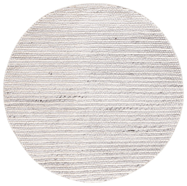 Safavieh Natura Hand-Woven Wool-Cotton Rug 8'X10' Ivory Light Grey — Plush 3/4" Scandinavian Minimalist Luxury NAT220G-68