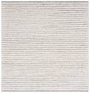 Safavieh Natura Exquisite Hand-woven Area Rug From India - Luxurious Wool & Cotton, Soft Pile, Versatile Style Ivory ,Light Grey Wool And Cotton Nat220g-10sq