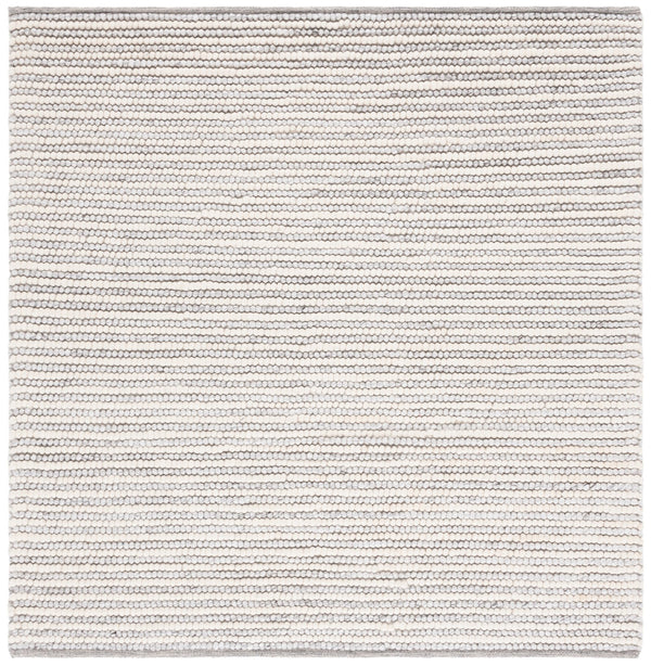 Safavieh Natura Exquisite Hand-woven Area Rug From India - Luxurious Wool & Cotton, Soft Pile, Versatile Style Ivory ,Light Grey Wool And Cotton Nat220g-10sq