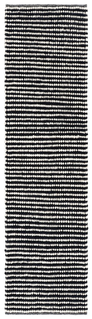 Safavieh Natura Hand Woven Wool Cotton Flatweave Runner Solid Ivory Navy Entryway Rug NAT220L-28