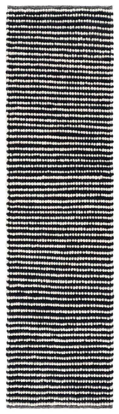 Safavieh Natura Hand Woven Wool Cotton Flatweave Runner Solid Ivory Navy Entryway Rug NAT220L-28