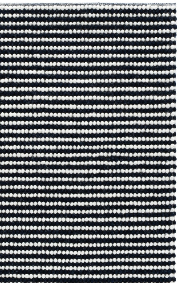 Safavieh Natura Hand Woven Wool Cotton Area Rug Solid Ivory Navy for Living Room Floors NAT220L-5