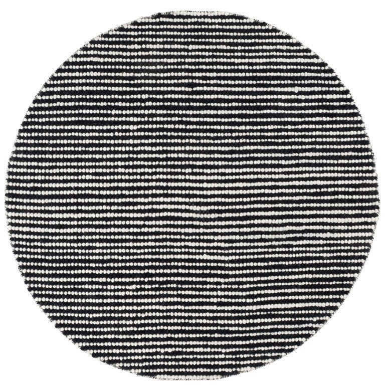 Safavieh Natura Hand-Woven Wool Cotton Round Area Rug Artisan Ivory Navy Living Room NAT220L-6R