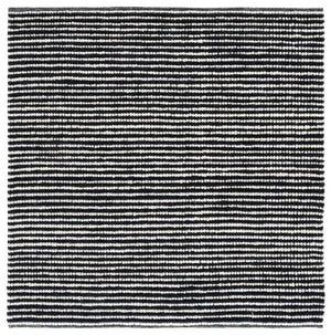 Safavieh Natura Hand-Woven Wool Cotton Square Rug Ivory Navy Traditional Indian Weave NAT220L-6SQ