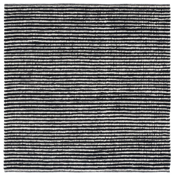 Safavieh Natura Hand-Woven Wool Cotton Square Rug Ivory Navy Traditional Indian Weave NAT220L-6SQ