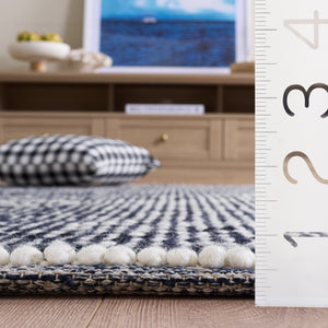 Safavieh Natura Hand Woven Wool Cotton Area Rug Ivory Navy Artisan Crafted Living Room NAT220L-9