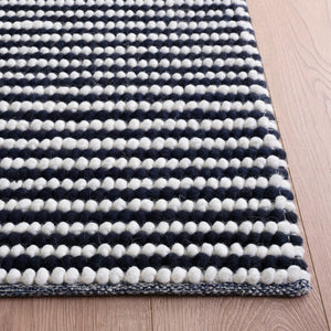 Safavieh Natura Hand Woven Wool Cotton Area Rug Ivory Navy Artisan Crafted Living Room NAT220L-9