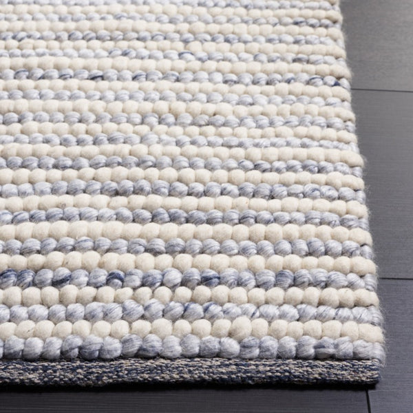 Safavieh Natura Handwoven Wool Cotton Runner Ivory Blue Coastal Artisan Hallway Rug NAT220M-211