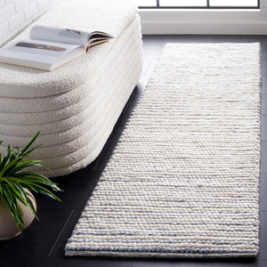 Safavieh Natura Handwoven Wool Cotton Runner Ivory Blue Coastal Artisan Hallway Rug NAT220M-211