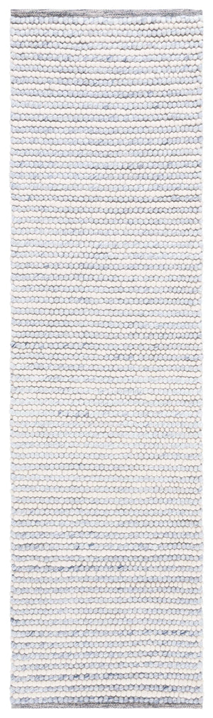 Safavieh Natura Hand-Woven Ivory And Blue Area Rug 8X10 Wool-Cotton Blend, Plush Low Pile, Scandinavian Chic 6'-0" x 8'-0" NAT220M-68