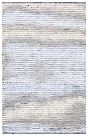 Safavieh Natura Hand-Woven Ivory And Blue Area Rug 8X10 Wool-Cotton Blend, Plush Low Pile, Scandinavian Chic 6'-0" x 8'-0" NAT220M-68