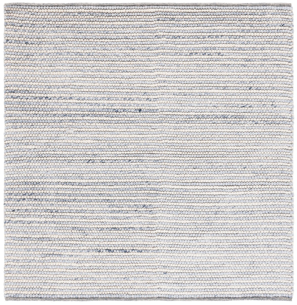 Safavieh Natura Hand-Woven Ivory And Blue Area Rug 8X10 Wool-Cotton Blend, Plush Low Pile, Scandinavian Chic 6'-0" x 8'-0" NAT220M-68