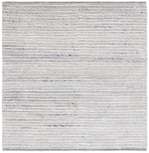 Safavieh Natura Handwoven Wool Cotton Area Rug Ivory Blue Striped Artisan Square Floor Accent NAT220M-8SQ
