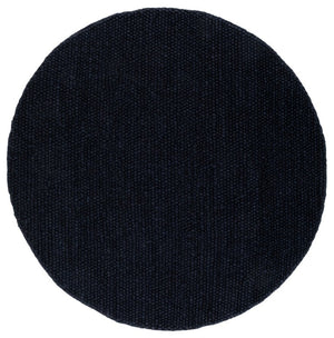 Safavieh Natura Hand Woven Wool Cotton Round Rug Solid Navy Tonal Living Room Accent NAT220N-6R
