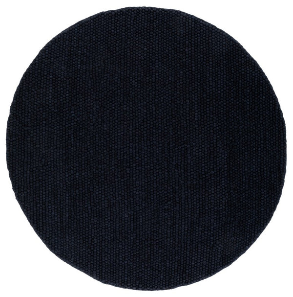Safavieh Natura Hand Woven Wool Cotton Round Rug Solid Navy Tonal Living Room Accent NAT220N-6R