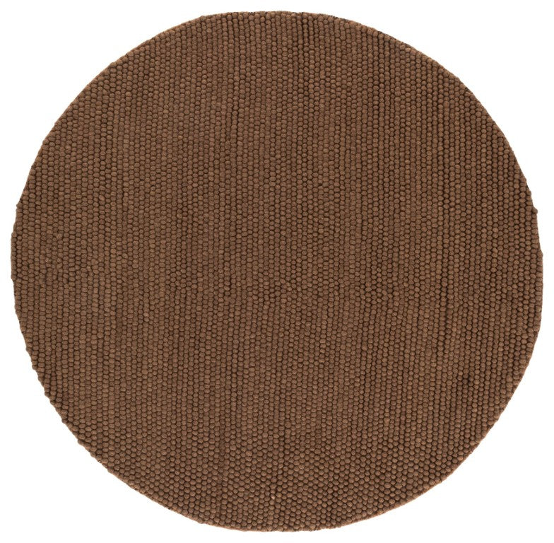 Safavieh Natura Hand-Woven Wool Cotton Round Rug Rust Brown Artisan Living Room Accent NAT220P-6R