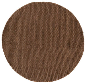 Safavieh Natura Hand-Woven Wool Cotton Round Rug Rust Brown Artisan Living Room Accent NAT220P-6R