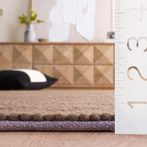 Safavieh Natura Hand Woven Wool Cotton Area Rug Earthy Rust Tones for Living Dining Rooms NAT220P-6