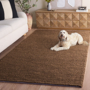Safavieh Natura Hand Woven Wool Cotton Area Rug Earthy Rust Tones for Living Dining Rooms NAT220P-6