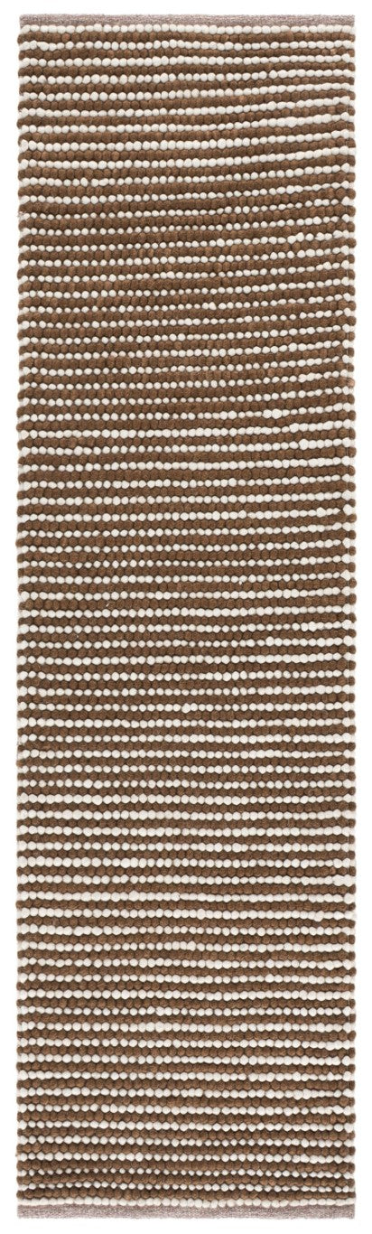 Safavieh Natura Hand Woven Wool Cotton Runner Earthy Ivory Tonal Low Pile Entryway Rug NAT220R-28