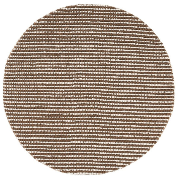 Safavieh Natura Hand Woven Wool Cotton Round Rug Ivory Rust Solid Farmhouse Living Room NAT220R-6R