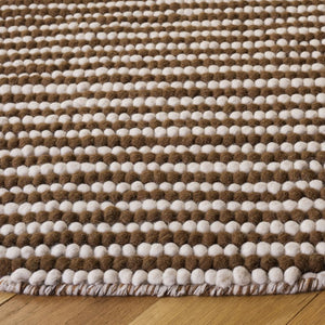 Safavieh Natura Hand Woven Wool Cotton Round Rug Ivory Rust Solid Farmhouse Living Room NAT220R-6R